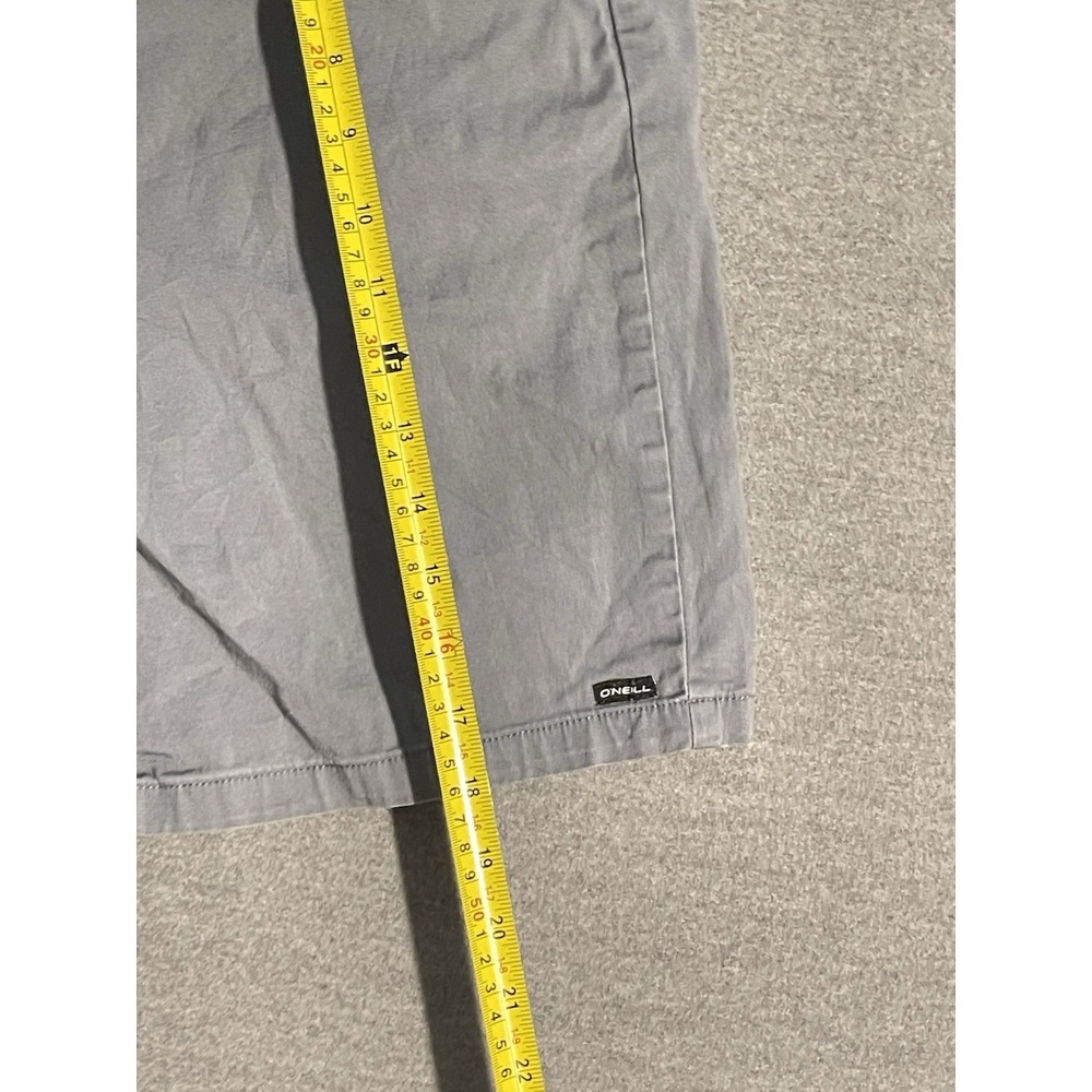 O'Neill Men's Gray Chino Shorts Size 36 Casual Surf Skate Flat Front Shorts - Picture 5 of 9